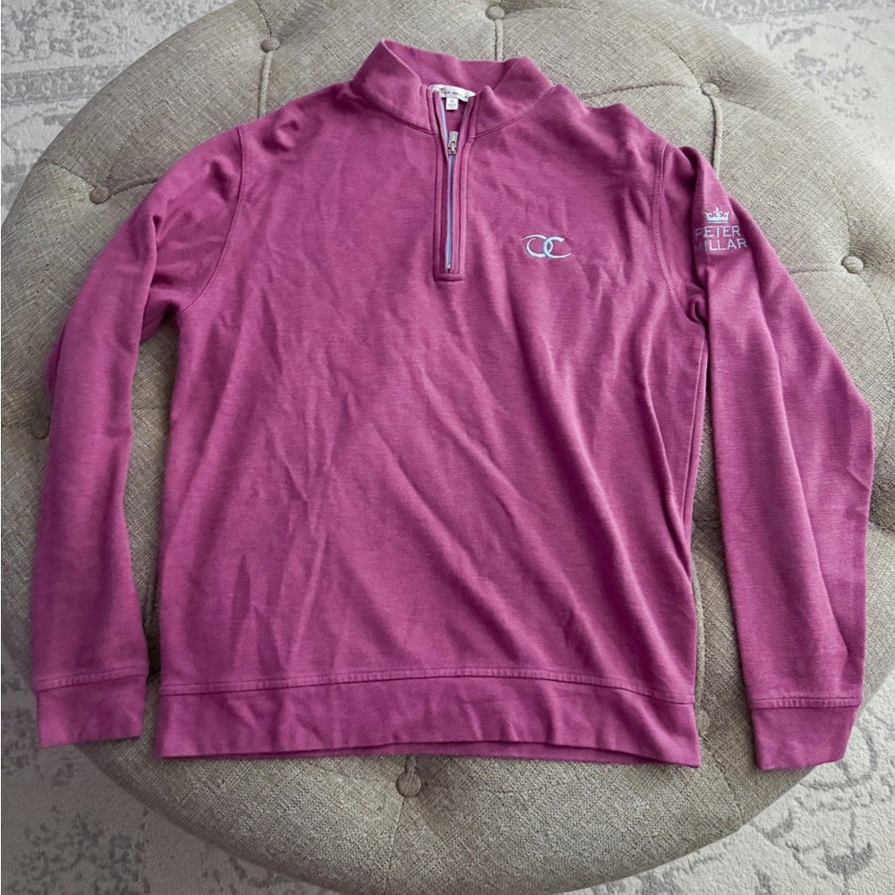 Peter Millar Men's Zip-Up Sweater in Rich Purple